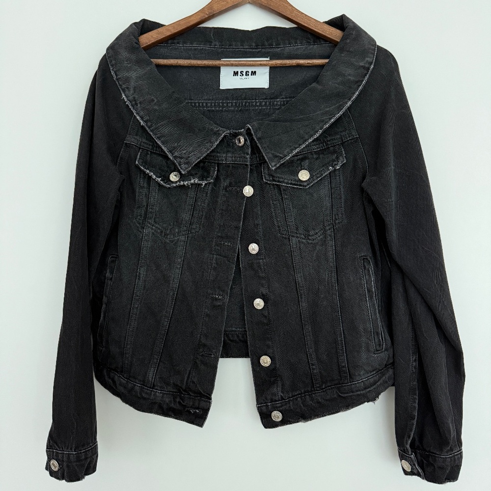 ***CLOSET SALE*** MSGM Black Denim Jacket